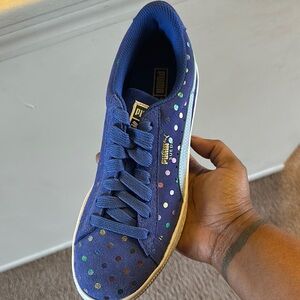 PUMA Blue Polka Dot Sneakers